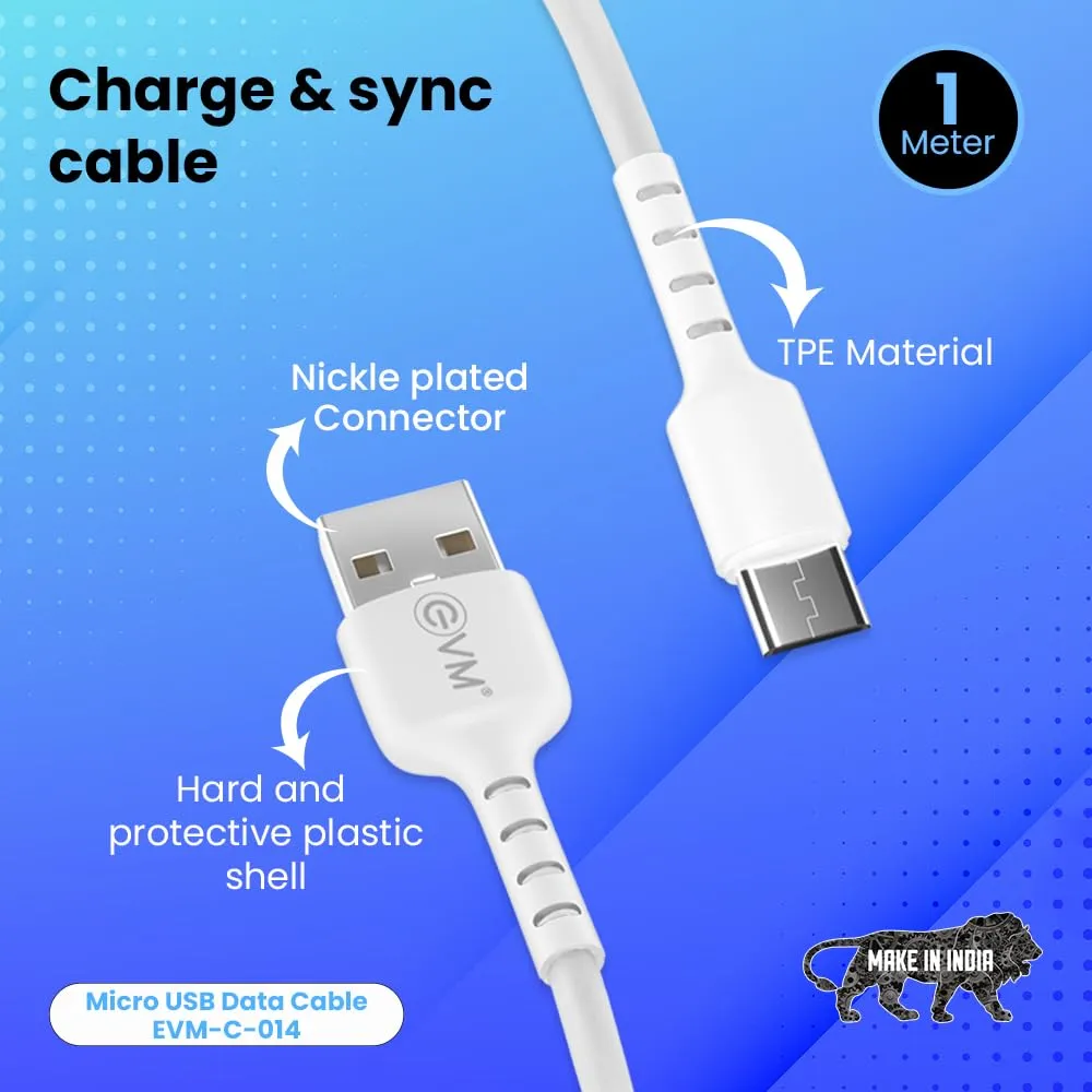 EVM Micro USB Charge & Sync Cable (C-014-W) view 5